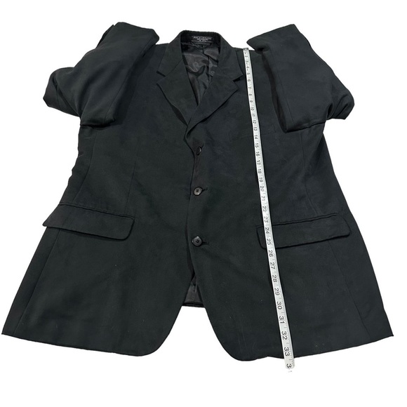 Bert Pulitzer Supra Suede Men Charcoal Grey 3 Button Suit Jacket Sz 46R Soft EUC - Picture 14 of 16